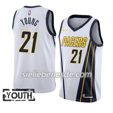 Kinder NBA Indiana Pacers Trikot Thaddeus Young 21 2018-19 Nike Weiß Swingman